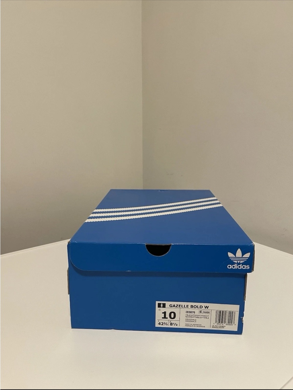 adidas Gazelle Platform Sneaker in Black & White with Gum Sole Size:10 New N 📦 - Picture 10 of 11